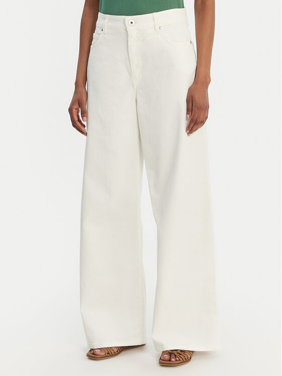 Weekend Max Mara Weekend Max Mara Дънки Medina 2615131051 Бял Wide Leg