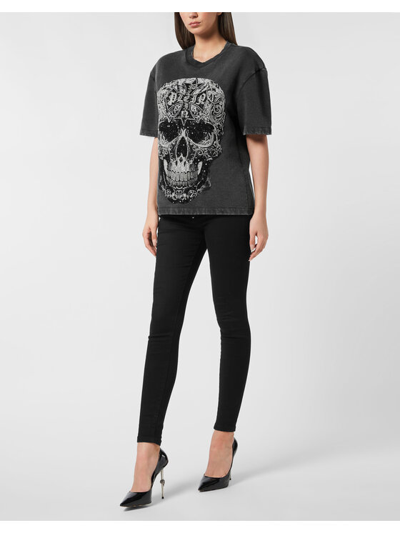 PHILIPP PLEIN PHILIPP PLEIN T-Shirt 26523 Czarny Over Fit