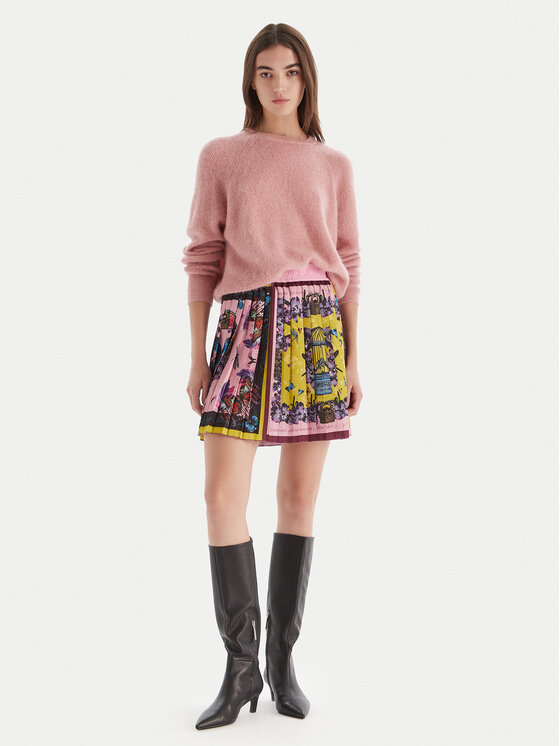 Versace Jeans Couture Versace Jeans Couture Midi sijonas 79HAE8P0 NS726 Rožinė Slim Fit