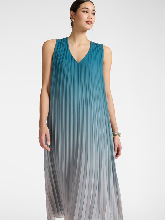 Elena Mirò Elena Mirò Sukienka wieczorowa 7458P000266N015 Turkusowy A-Line Fit