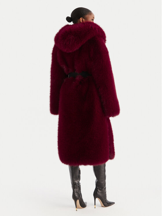 YES LONDON YES LONDON Pelzmantel ECO/035 Dunkelrot Regular Fit