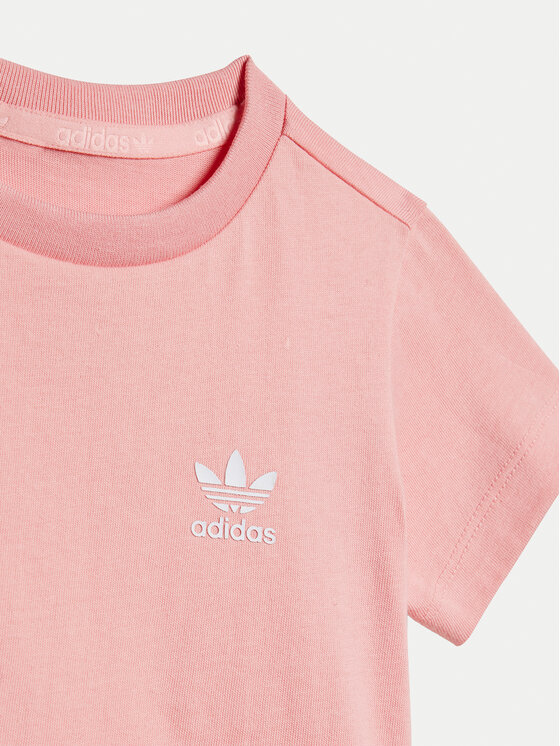 adidas adidas Komplet majica in kratke hlače Cycling JI5835 Roza Slim Fit