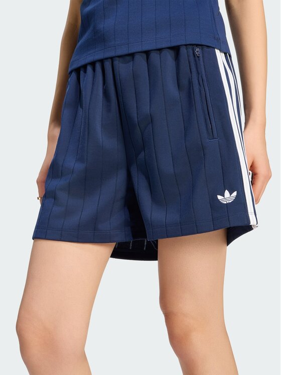 adidas adidas Szorty sportowe PINSTRIPE FIREBIRD Granatowy Loose Fit