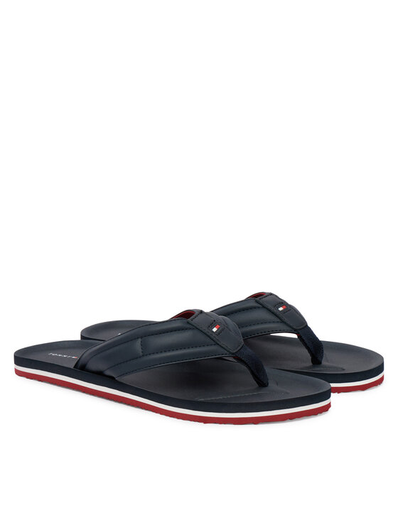 Tommy Hilfiger Tommy Hilfiger Žabky Hilfiger Padded Beach Sandal FM0FM05801 Tmavomodrá