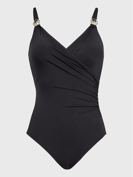 MICHAEL Michael Kors MICHAEL Michael Kors Női fürdőruha Solids Logo MM7M759 Fekete