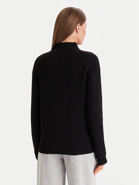Morgan Morgan Bluză cu gât 232-MSTORI Negru Regular Fit