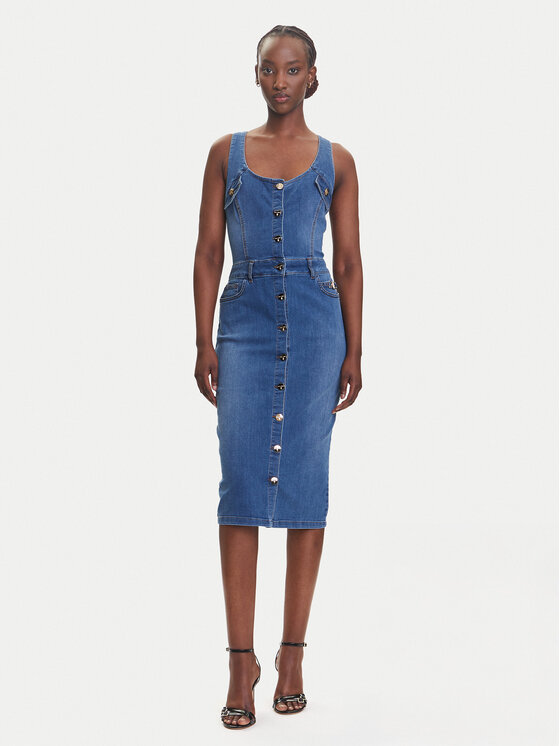Fracomina Fracomina Rochie de blugi FP25SD4001D46402 Albastru Slim Fit