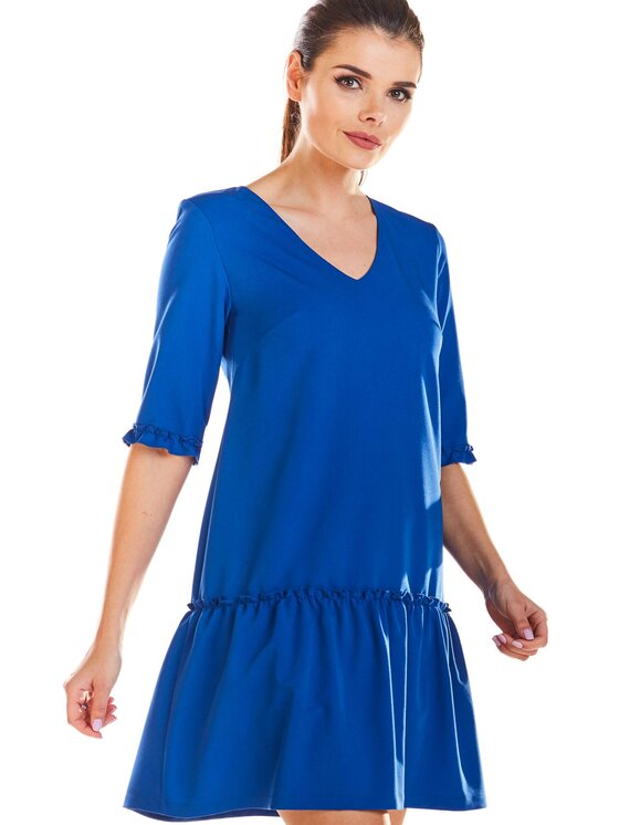Infinite You Infinite You Sukienka letnia M199 Niebieski Basic Fit