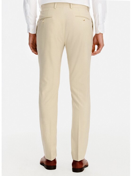 Pako Lorente Pako Lorente Spodnie garniturowe P26SF-6G-037 Beżowy Slim Fit