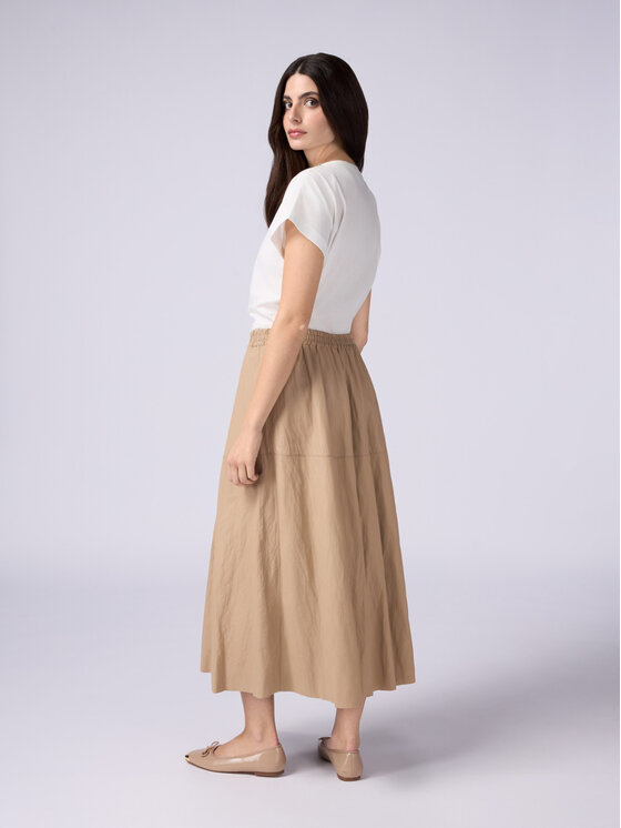 Oltre Oltre Gonna midi 1160J000282N002 Écru A-Line Fit