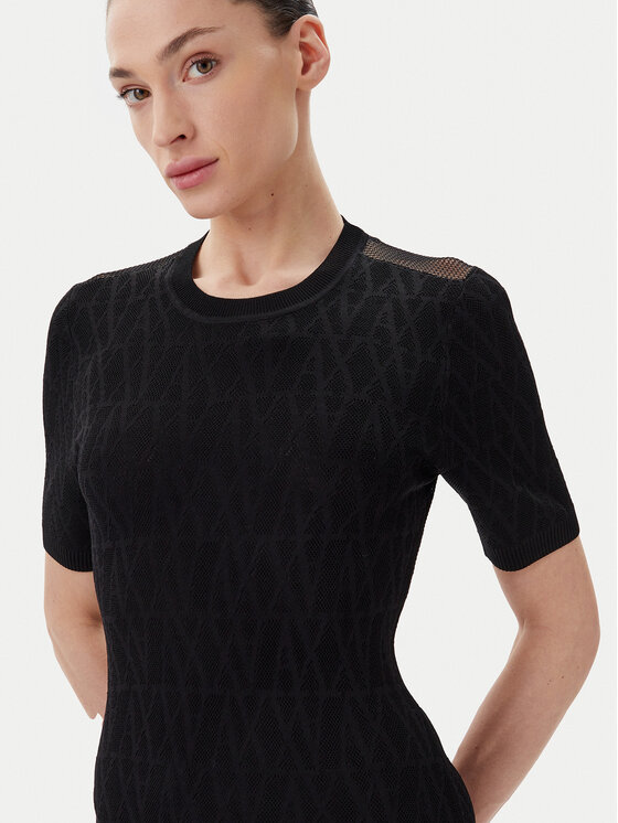 Armani Exchange Armani Exchange Трикотажна сукня XW000581 AF12875 FC043 Чорний Slim Fit