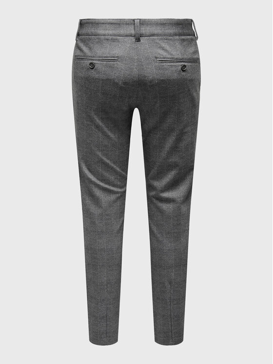 Only & Sons Only & Sons Chino nohavice 22019887 Sivá Slim Tapered Fit