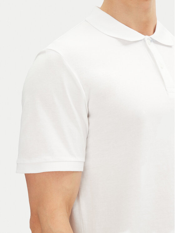 Jack&Jones Jack&Jones Тениска с яка и копчета Simon 12269299 Бял Regular Fit