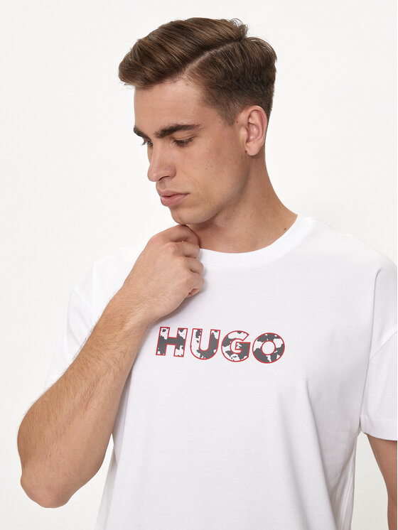 Hugo T-Shirt Camo Logo 50514969 Beige Regular Fit | Modivo.de 