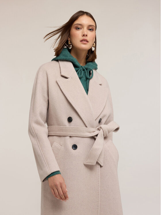 Motivi Motivi Cappotto invernale 0077W000114N002 Bianco Regular Fit