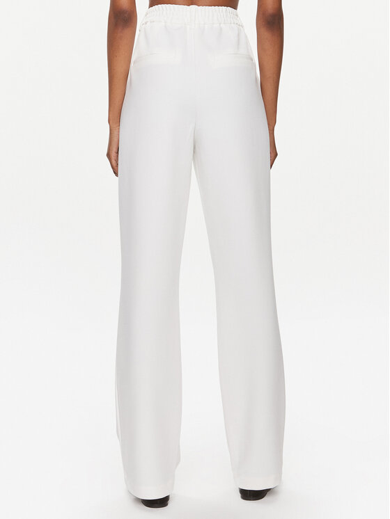 YAS YAS Παντελόνι υφασμάτινο Izzie 26032131 Λευκό Regular Fit