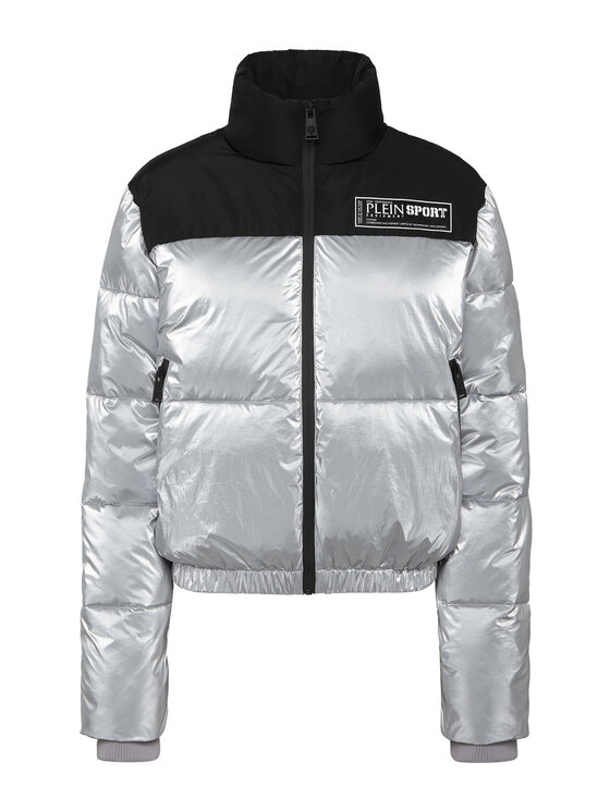 Plein Sport Plein Sport Kurtka bomber 10163 Srebrny Regular Fit