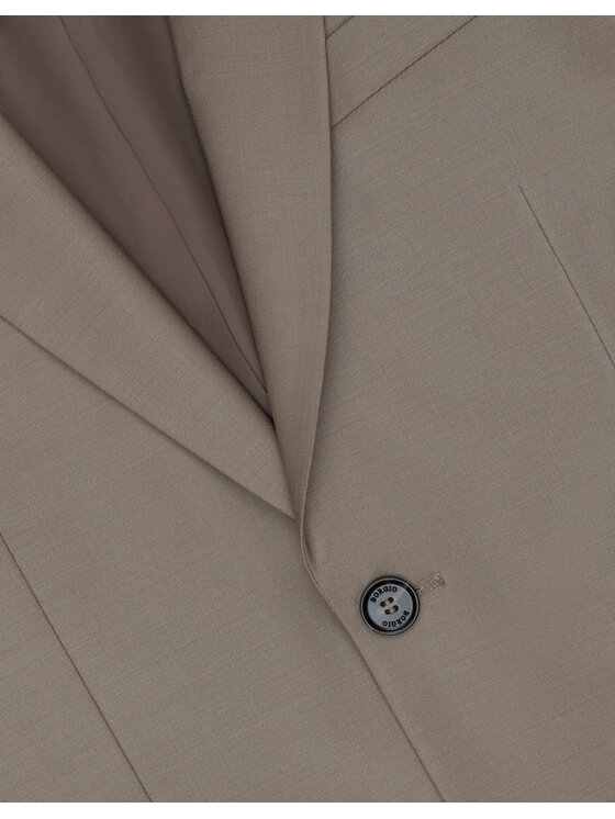 Borgio Borgio Marynarka brione_gi Beżowy Slim Fit