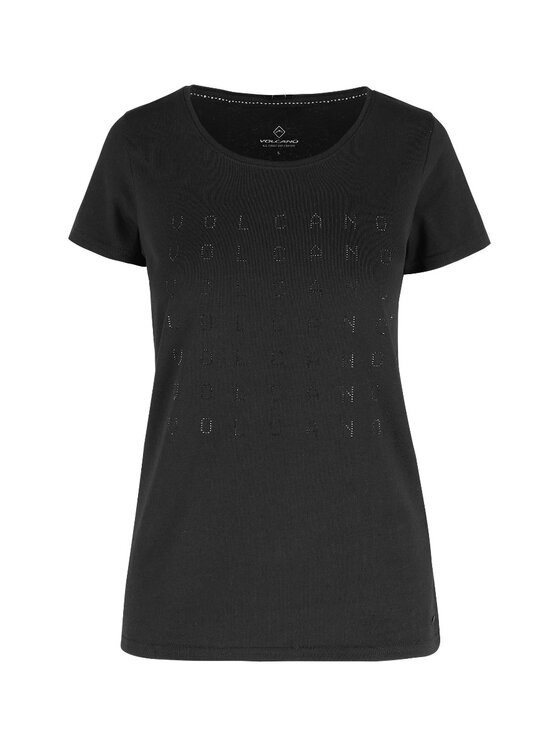 Volcano Volcano T-Shirt T-ALTI Czarny Regular Fit