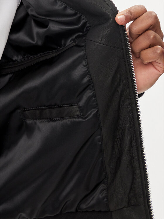 Serge Pariente Serge Pariente Geacă de piele Amos Negru Regular Fit