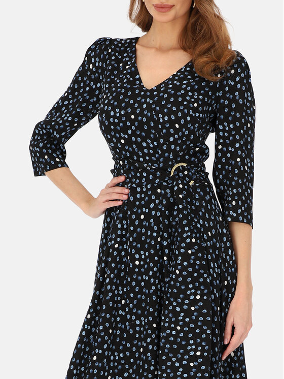 Potis & Verso Potis & Verso Sukienka codzienna Maren Czarny Regular Fit