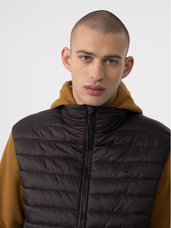 4F 4F Kamizelka 4FAW23TVESM062 Brązowy Regular Fit