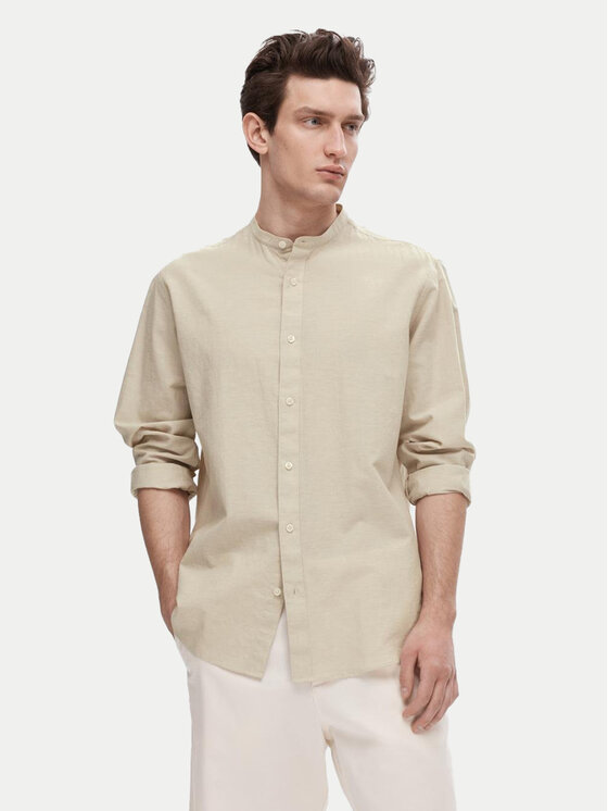 Selected Homme Selected Homme Cămașă New Linen 16079054 Bej Regular Fit