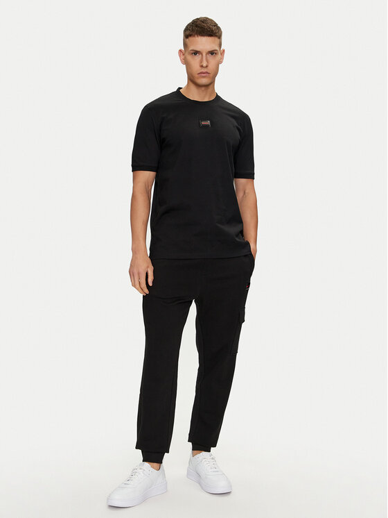 HUGO Hugo T-särk Diragolino_Gel 50528171 Must Regular Fit
