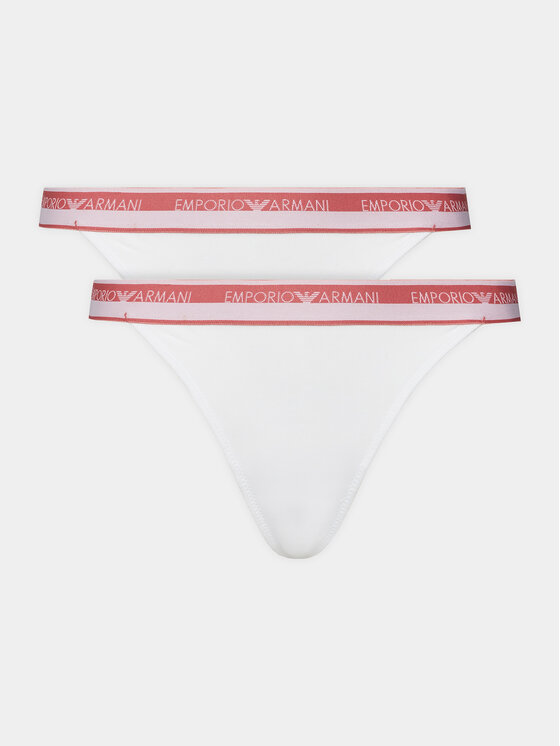 Emporio Armani Underwear 2 stringu pāru komplekts 164522 4R227 00010 Balts