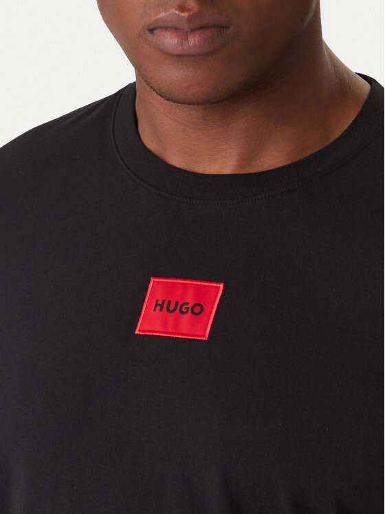 HUGO Hugo Póló Diragolino212 50447978 Fekete Regular Fit