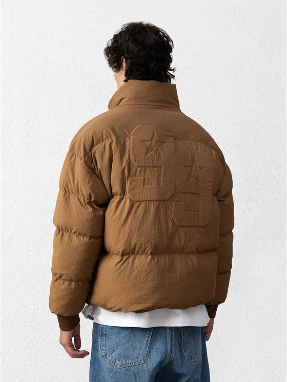 Jigga Wear Jigga Wear Kurtka puchowa Kurtka Puchowa Męska Brązowa Jigga Wear Star XXL Brązowy Regular Fit