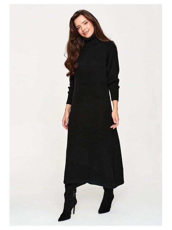 Makadamia Makadamia Sweter S181 Czarny Loose Fit