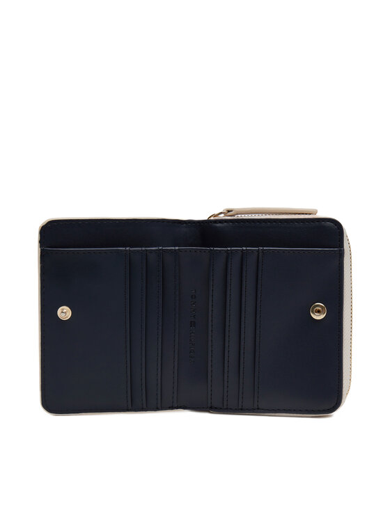 Tommy Hilfiger Tommy Hilfiger Maža Moteriška Piniginė Th Logotape Med Za AW0AW17408 Écru