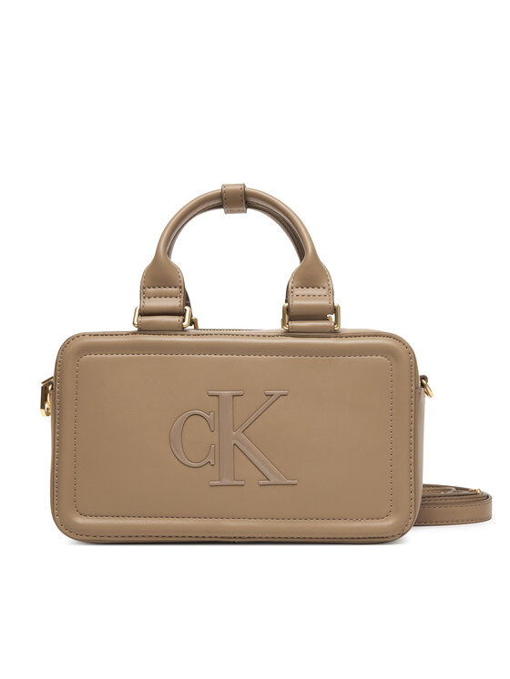 Calvin Klein Calvin Klein Rankinė Bold Ck Elongated Mini Tote LV04F3411G Smėlio