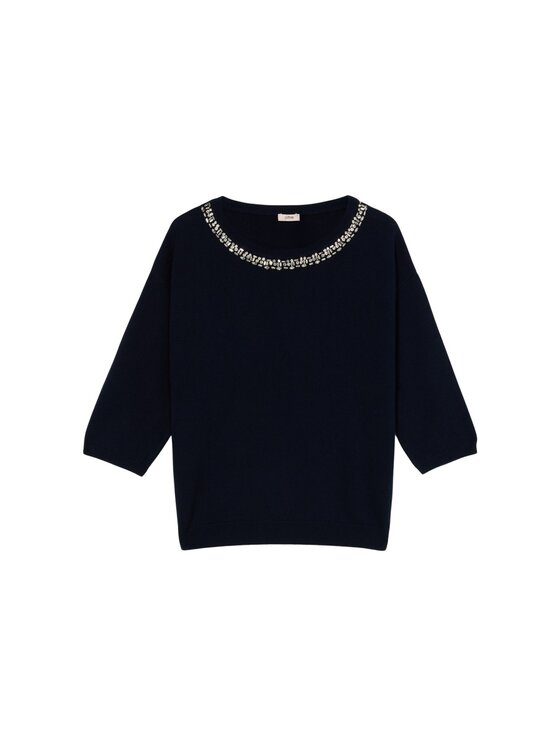 Oltre Oltre Cardigan M525E001902N034 Blu Regular Fit
