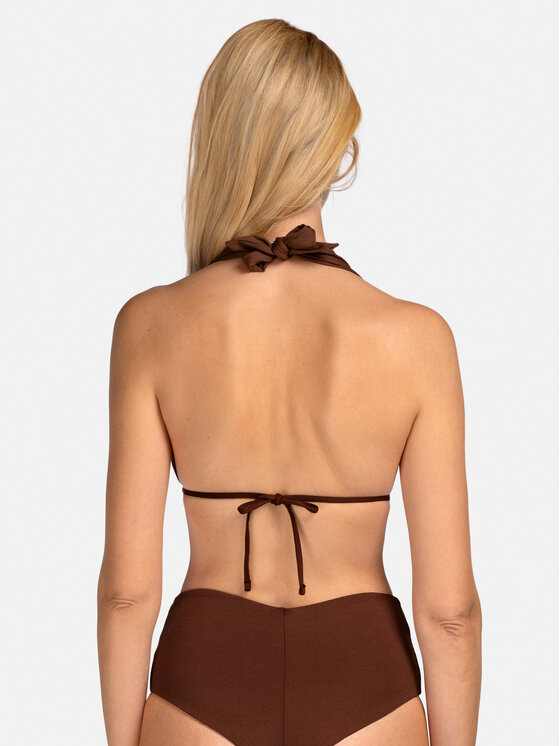 Miss Lou Miss Lou Bikini pezzo sopra G-TT1-BR Marrone