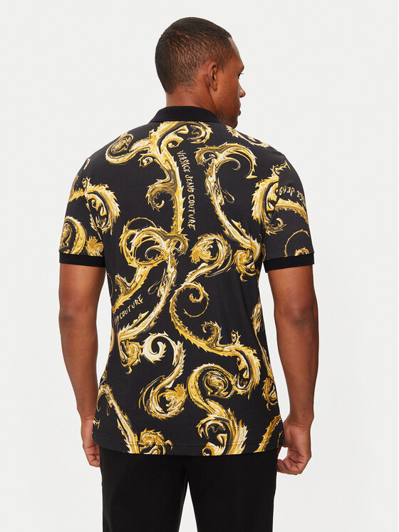 Versace Jeans Couture Versace Jeans Couture Polo majica 77GAG6S0 Črna Regular Fit