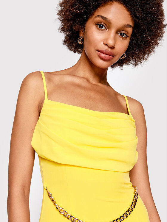 Rinascimento Rinascimento Коктейльна сукня CFC0109348003 Жовтий Slim Fit
