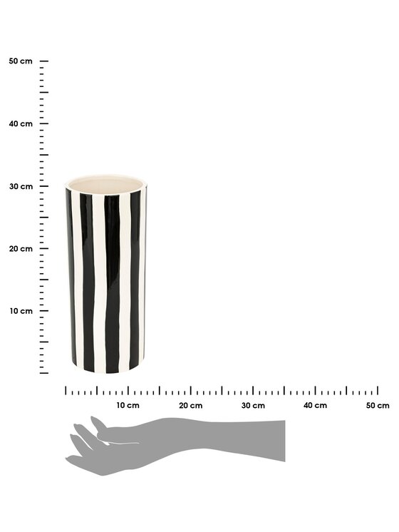 MIAhome MIAhome Wazon ceramiczny w pasy 30 cm Kolorowy