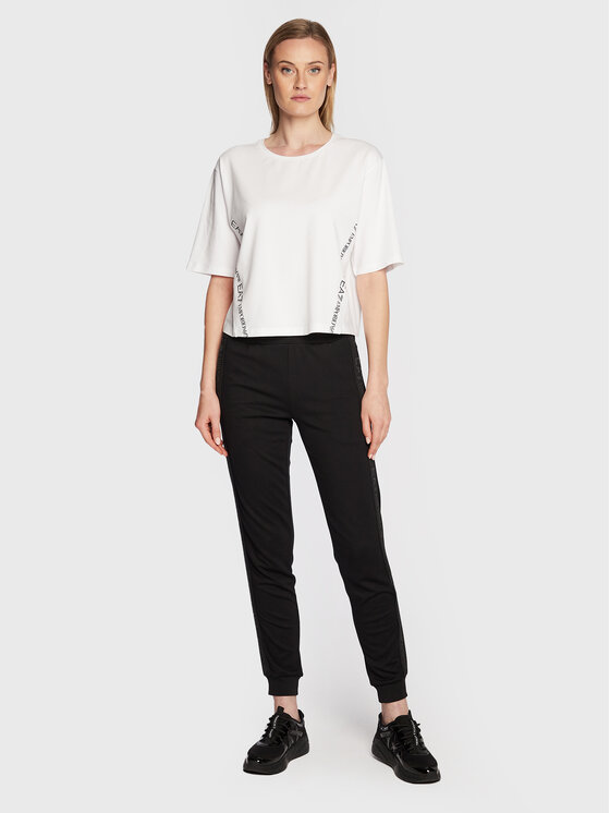 T-shirt 6LTT08 TJFKZ 0102 Bianco Relaxed Fit