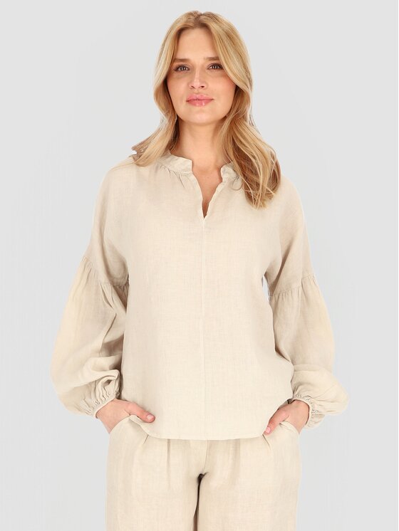Perso Perso Bluzka CHLE256557F Beżowy Regular Fit
