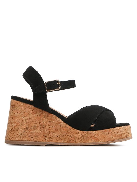 Castañer Espadrile Thea Cork/007 023073-100 Črna