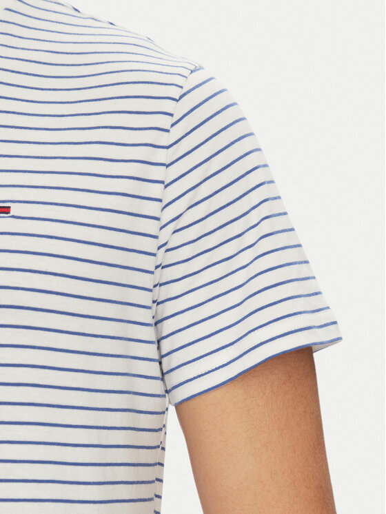 Tommy Jeans Tommy Jeans Marškinėliai DM0DM20377 Mėlyna Slim Fit