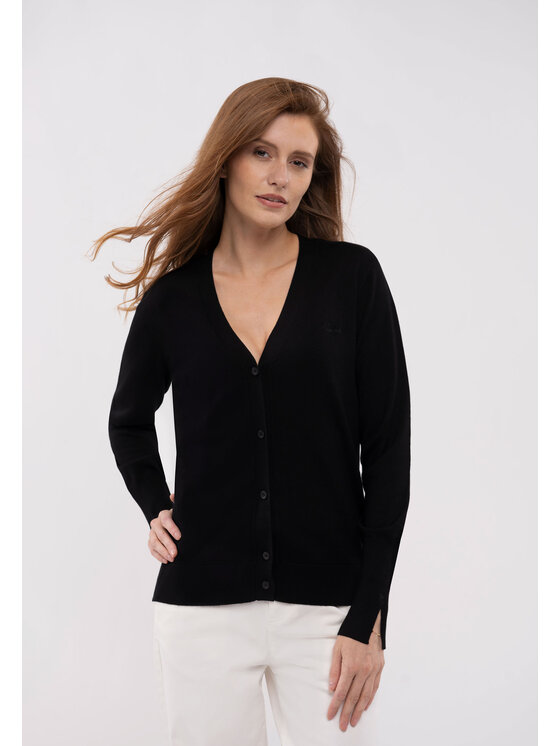 Volcano Volcano Sweter S-VIVI Czarny Regular Fit