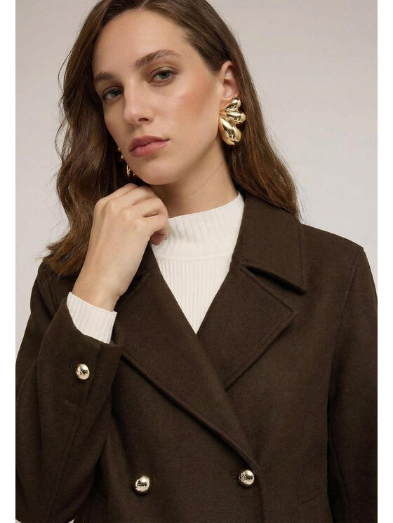 Motivi Motivi Cappotto invernale 0096Q000617N015 Marrone Regular Fit