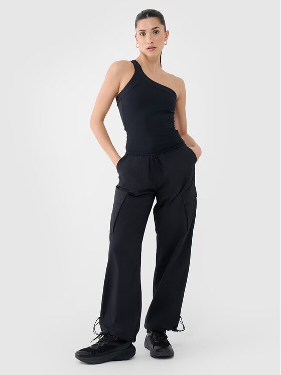 4F 4F Tričko 4FRSS25TSLEF222-20S Čierna Slim Fit