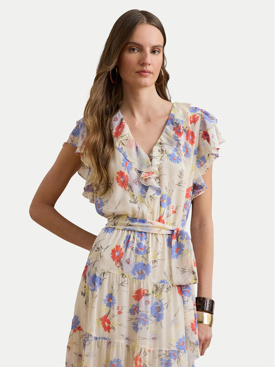 LAUREN RALPH LAUREN LAUREN RALPH LAUREN Vasarinė suknelė 200P08686001 Kreminė Regular Fit