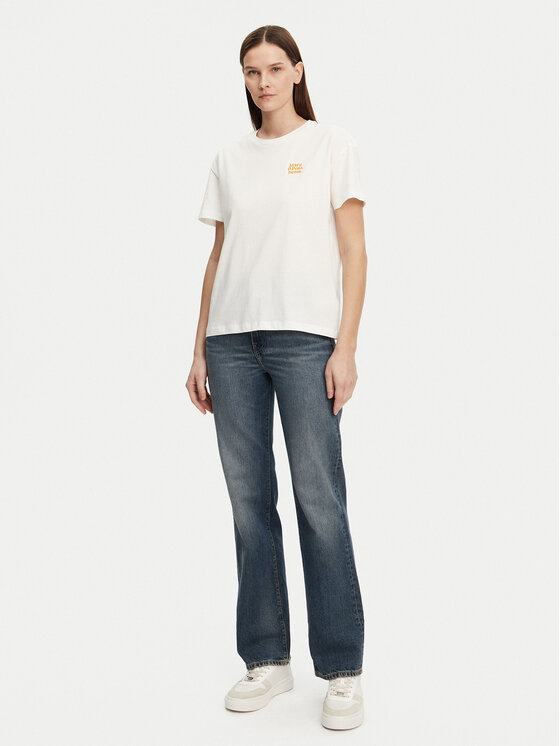 Marc O'Polo Denim Marc O'Polo Denim T-krekls 500 0005 916 Balts Relaxed Fit