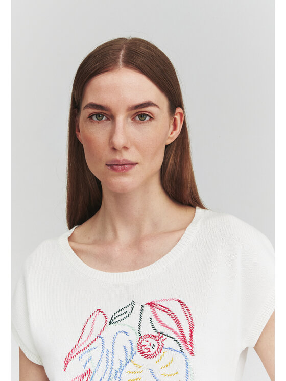 TATUUM TATUUM Blúzka APELI Biela Loose Fit