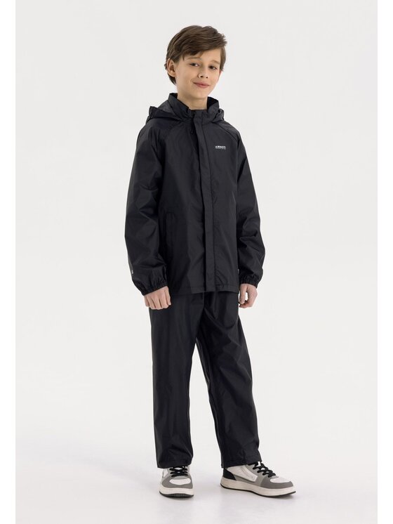 minoti minoti Spodnie przeciwdeszczowe 27KMPANT1 Czarny Regular Fit